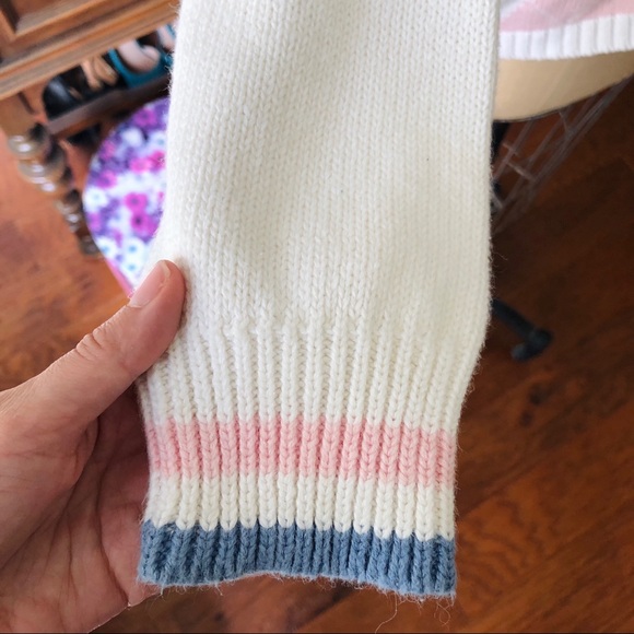 VINTAGE 80s Pastel Cardigan - Picture 5 of 12